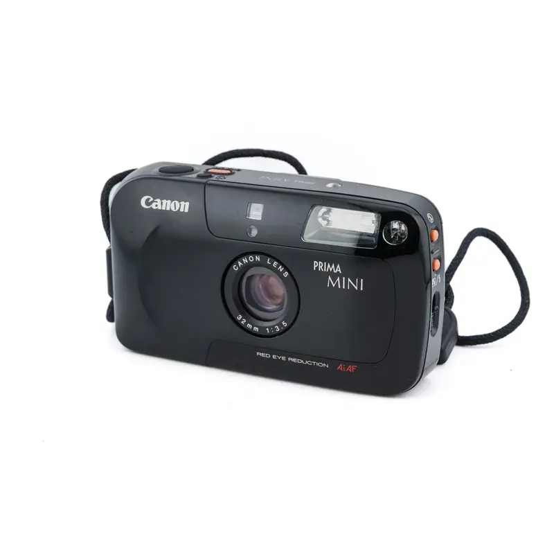 Canon Prima Mini - Vintage 35mm Analog Camera (Refurbished) Black