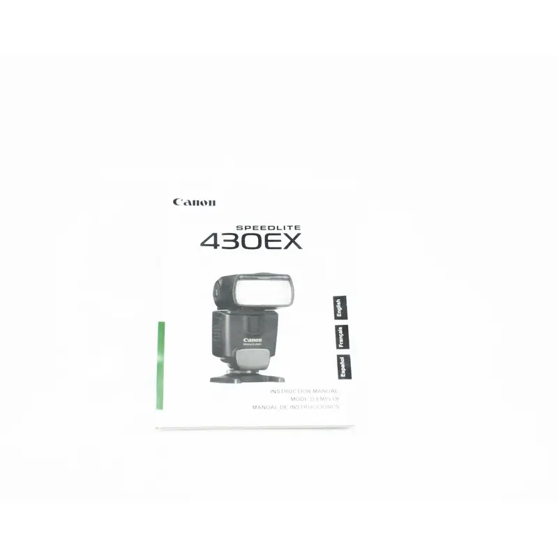 Canon Speedlite 430EX Instruction Manual English/French/Spanish (Second Hand)