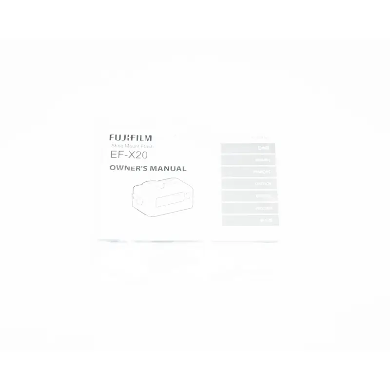 Fujifilm EF-X20 Flash Owner's Manual English (Second Hand)