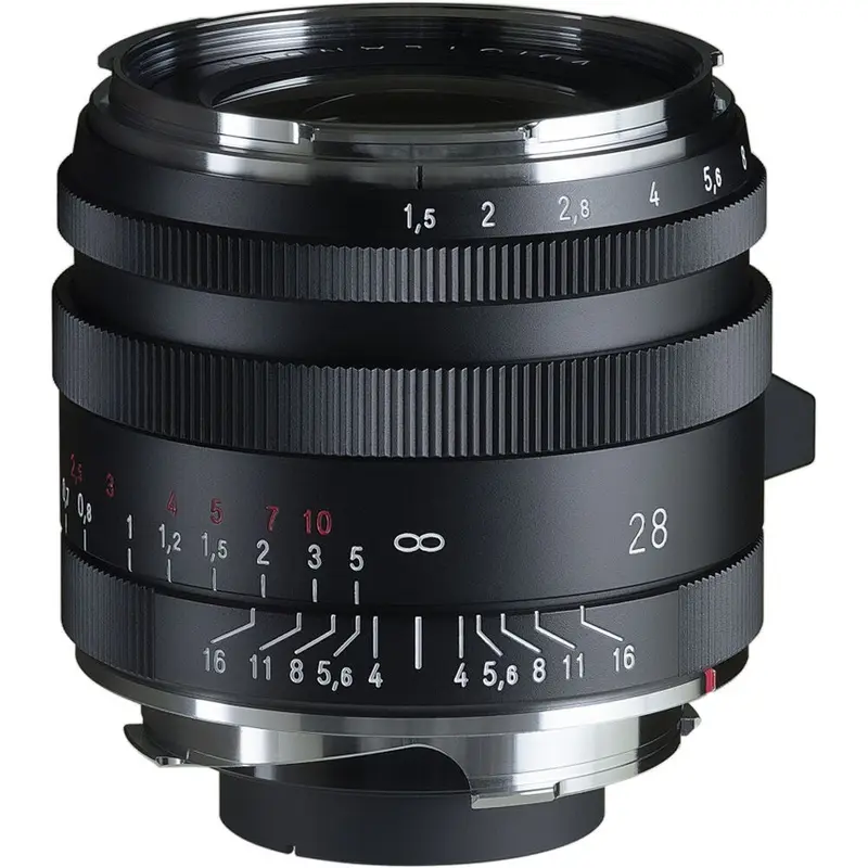 Voigtlander Nokton 28mm f/1.5 Vintage Aspherical Type I VM Lens (Leica M, Matte Black)