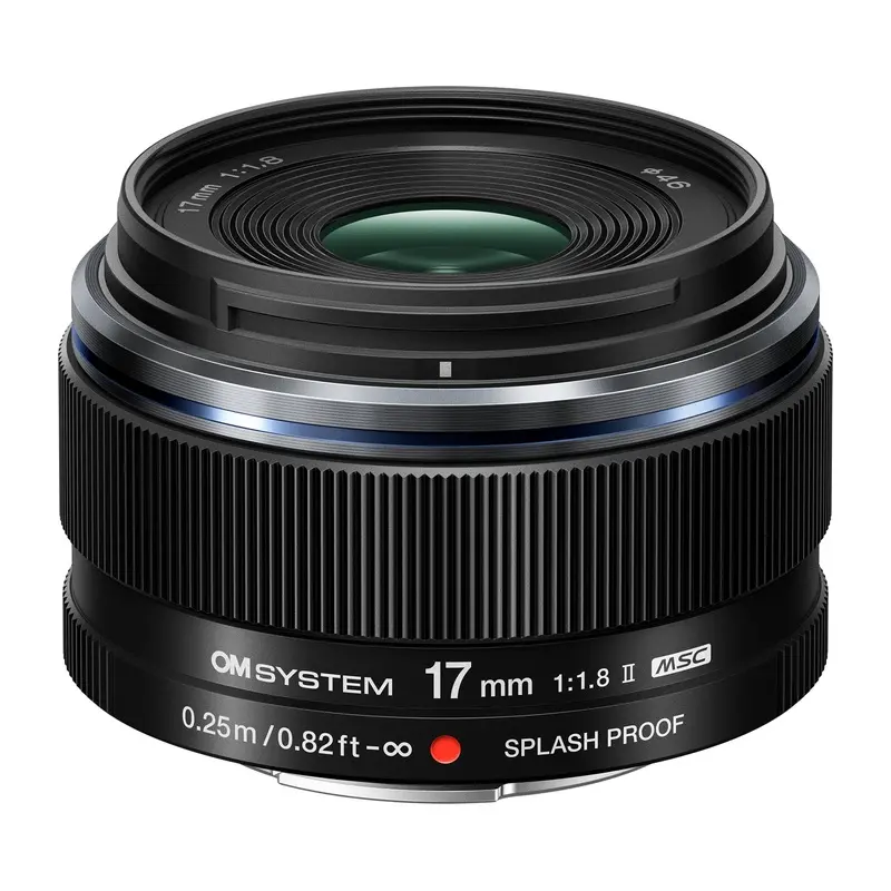 OM System M.ZUIKO Digital 17mm f/1.8 II Lens (Black)