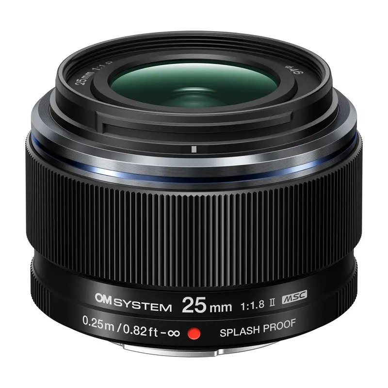 OM System M.ZUIKO Digital ED 25mm f/1.8 II Lens (Black)