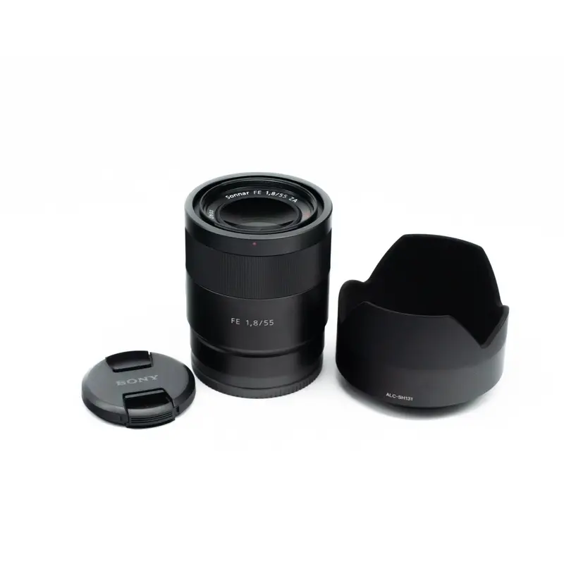 Sony Sonnar T* FE 55mm f/1.8 ZA Lens with Caps & Hood 0271946 (Second Hand)