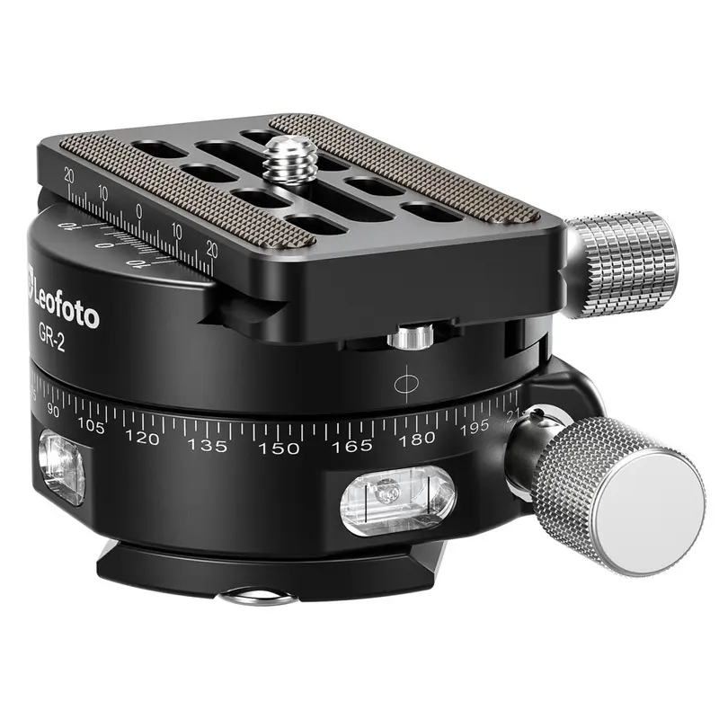 Leofoto GR-2 60mm Geared Panning Clamp with QP-70N Plate