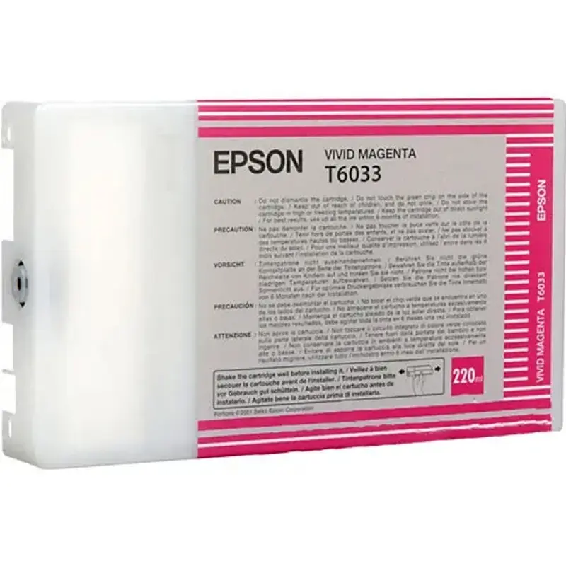 Epson T603300 Vivid Magenta UltraChrome K3 Ink Cartridge (220ml)