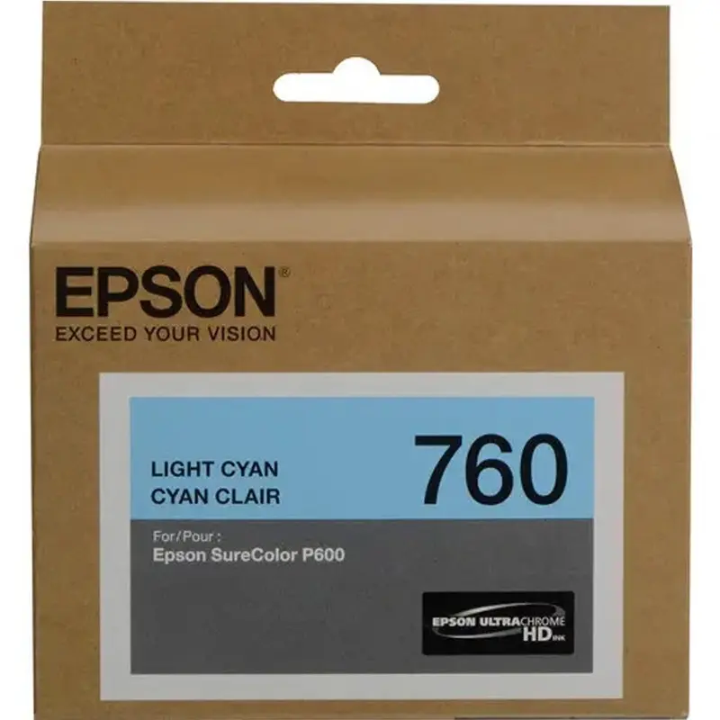Epson T760 Light Cyan Ultrachrome HD Ink Cartridge