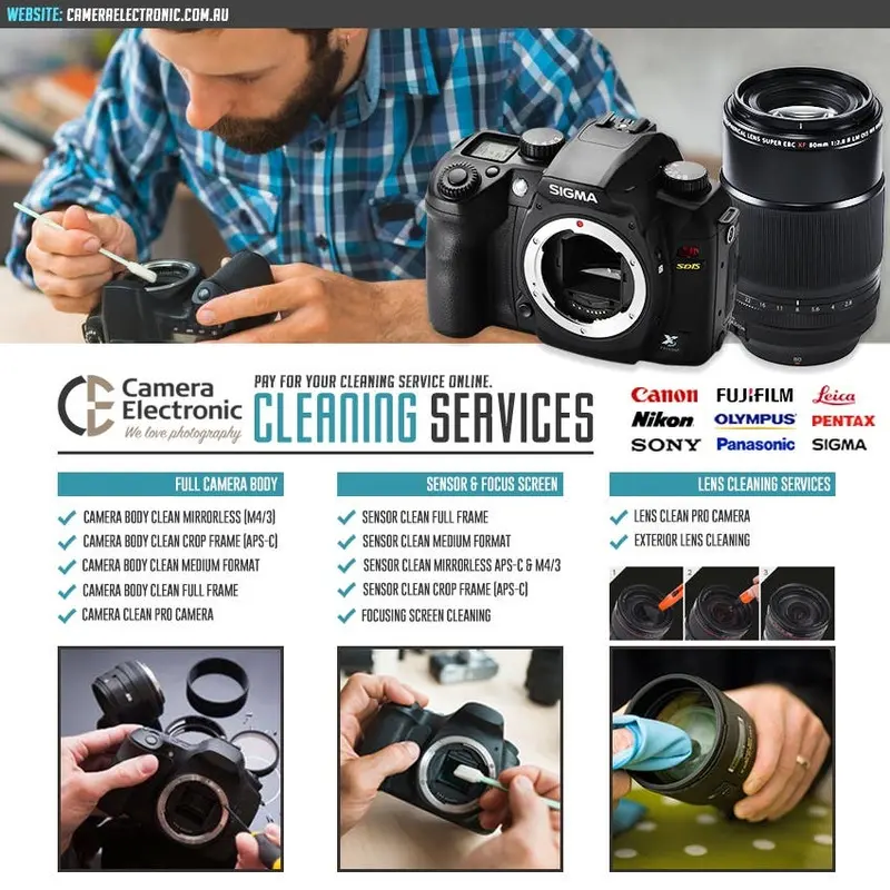 CE Camera Sensor Cleaning for Crop Frame APS-C Cameras