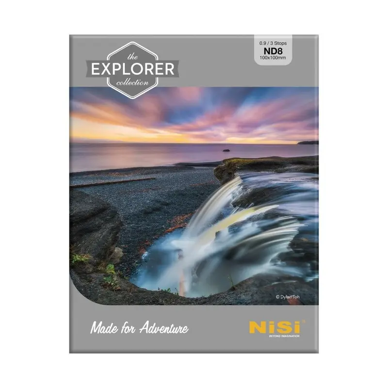 NiSi Explorer Collection 100x100mm Nano IR Neutral Density filter ND8 (0.9) 3 Stop