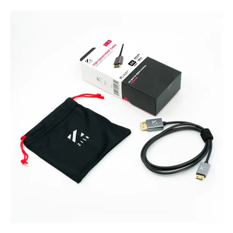 ZILR Hyper-Thin High-Speed Mini-HDMI to HDMI Cable with Ethernet (3.3 feet)