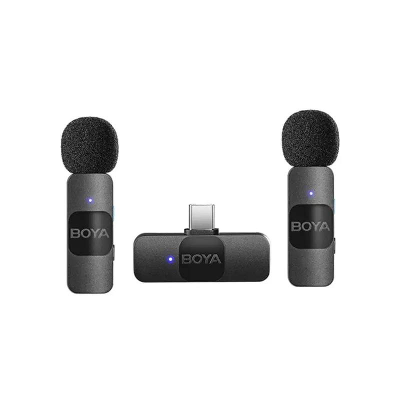 BOYA BY-V2 2.4GHz Dual-Channel Wireless Microphone System for USB-C Devices