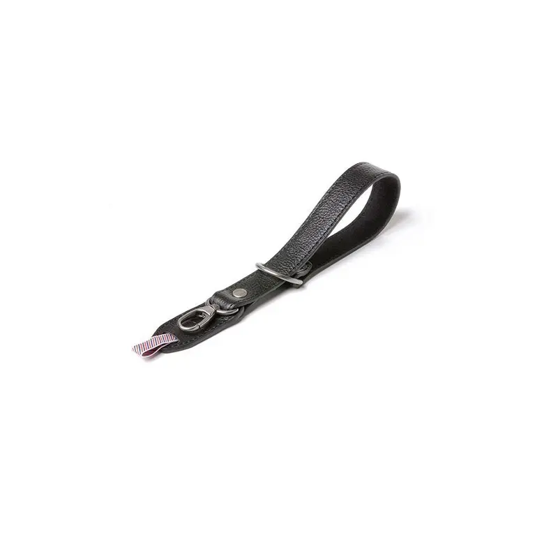 Barber Shop Razor Cut Camera Wrist Strap (Grained Black Leather)