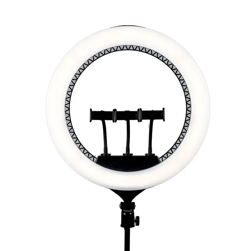 EE LIGHTRING19 - 19 Inch Ring Light With 210cm Tripod Stand, 3 Phone Holder And Bag