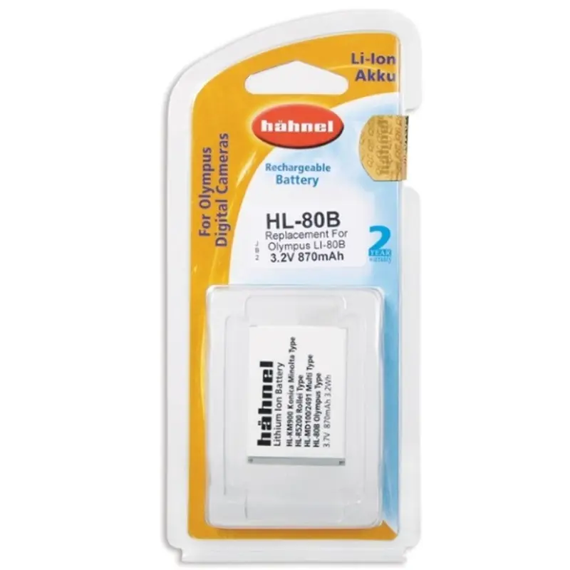 Hahnel LI-80B 870mah 3.7v Battery For Olympus