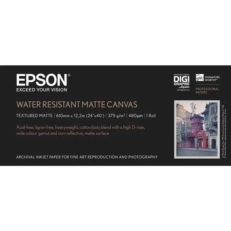 Epson Water Resistant Matte Canvas Roll 395 GSM