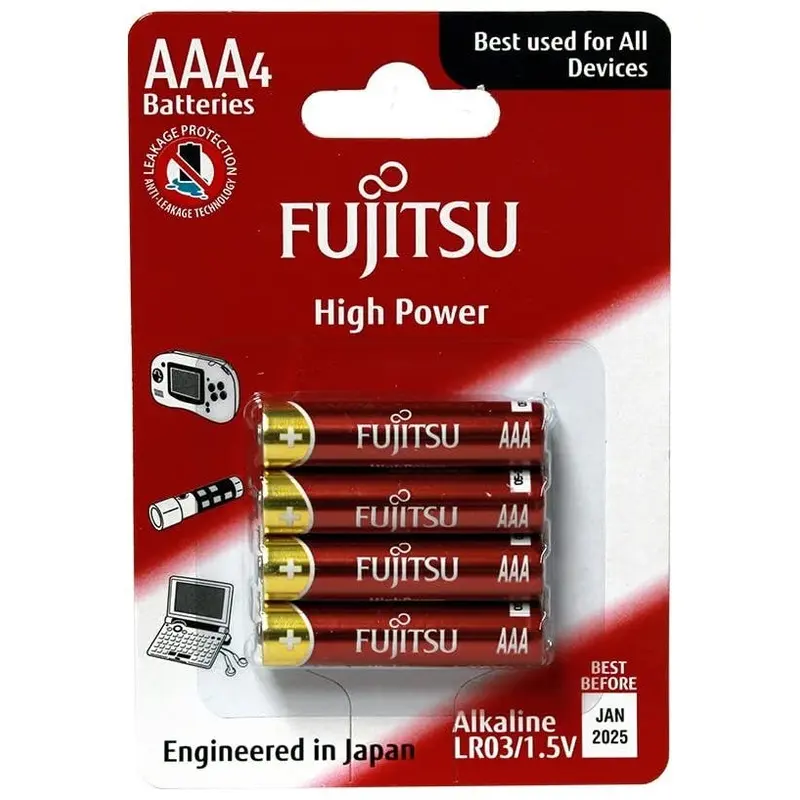 Fujitsu AAA 2 Pack Alkaline Batteries
