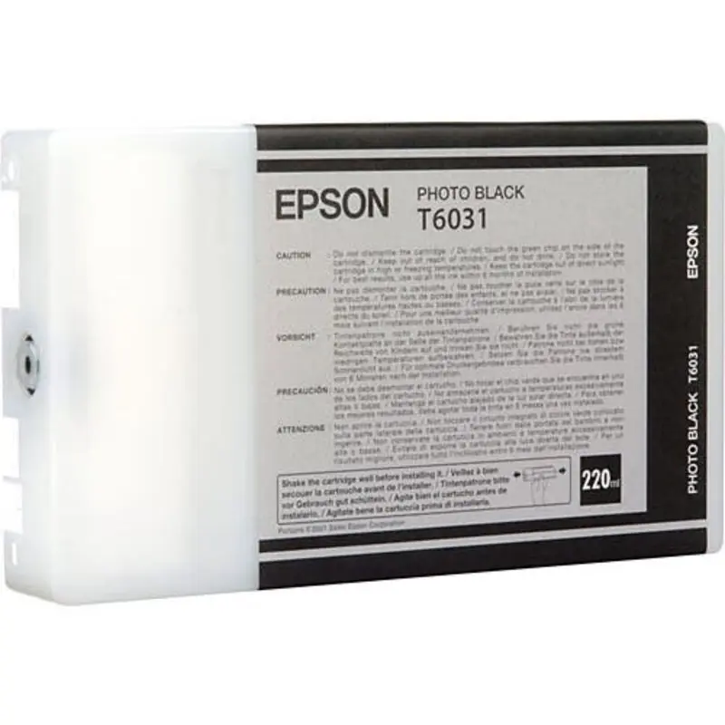 Epson T603100 Photo Black UltraChrome K3 Ink Cartridge (220 ml)