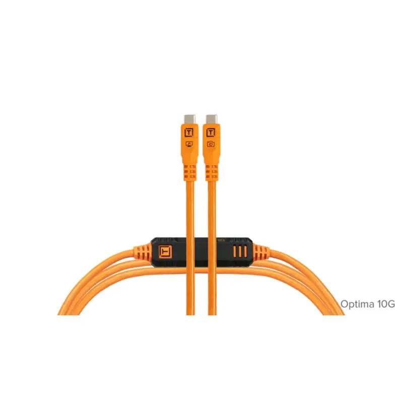 Tether Tools TetherPro Optima 10G USB-C 3m Cable Straight to Straight - Orange