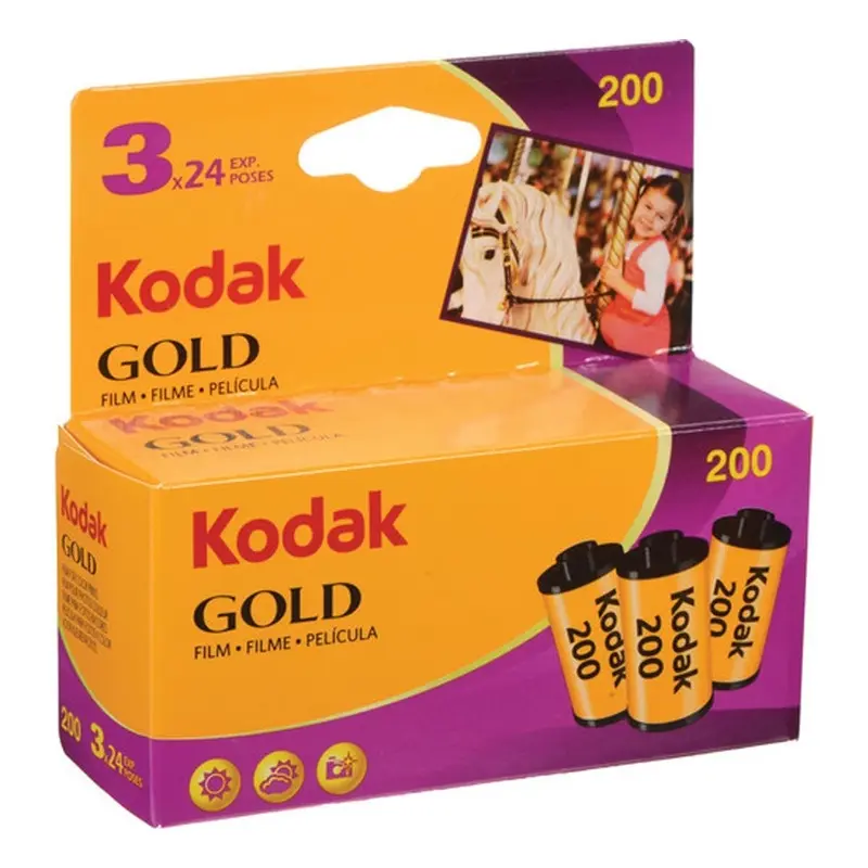 Kodak GOLD 200 Color Negative Film (35mm Roll Film, 24 Exposures, 3-Pack)