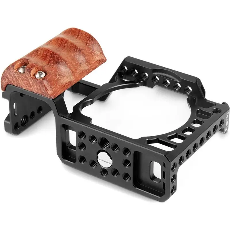 SmallRig 2097 Camera Cage Kit with Wooden Grip for Sony a6500