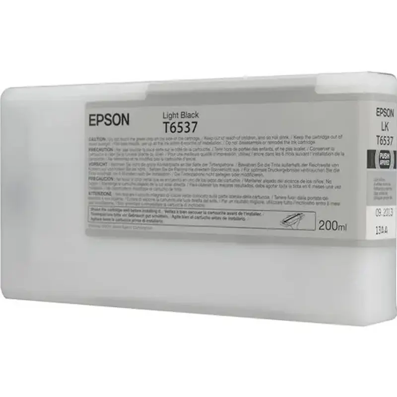 Epson T6537 UltraChrome HDR Light Black Ink Cartridge (200ml)