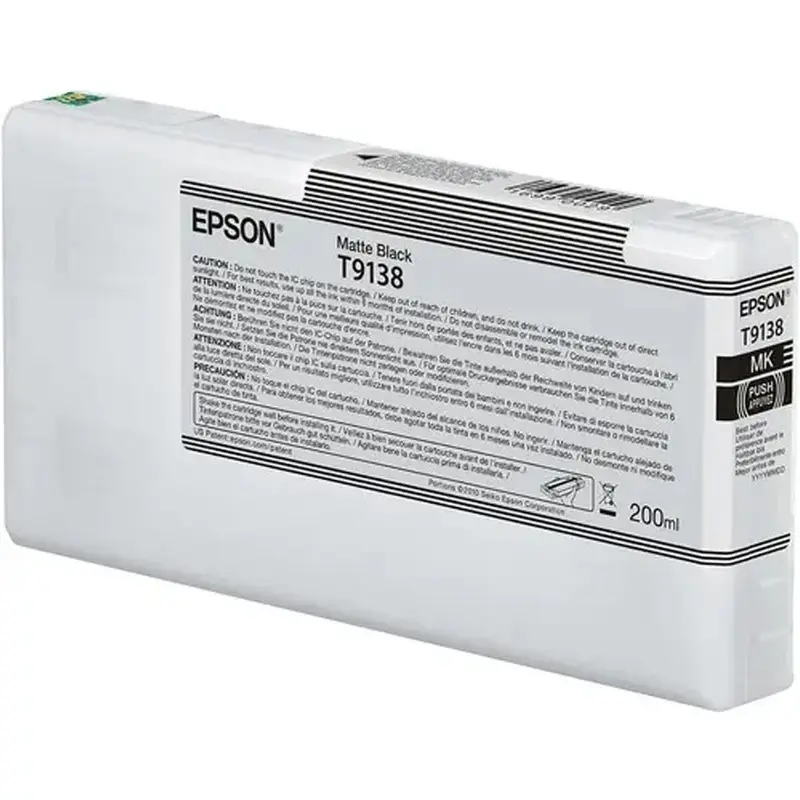 Epson T9138 Ultrachrome HD Ink Cartridge (200ml) Matte Black