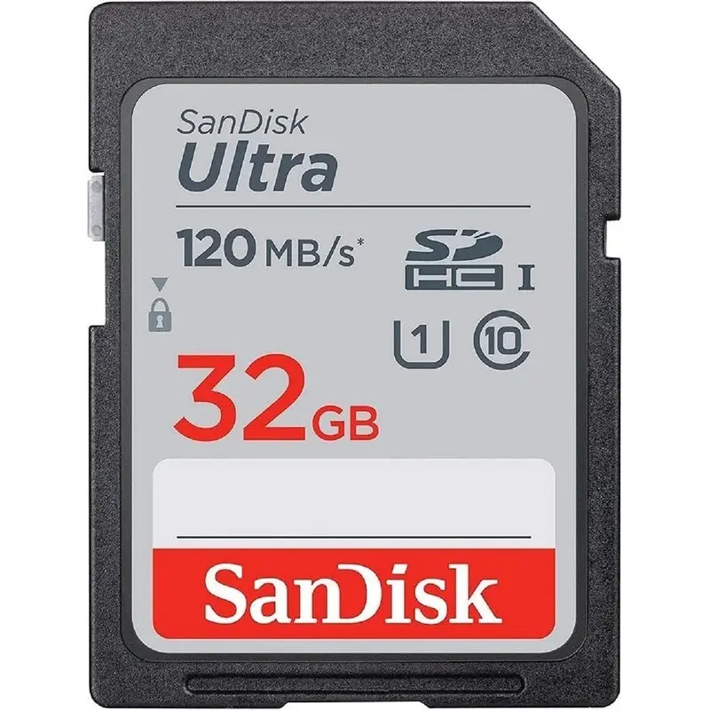 SanDisk Ultra SDHC, SDUN4 32GB C10, UHS-I, 120MB/s R Memory SD Card