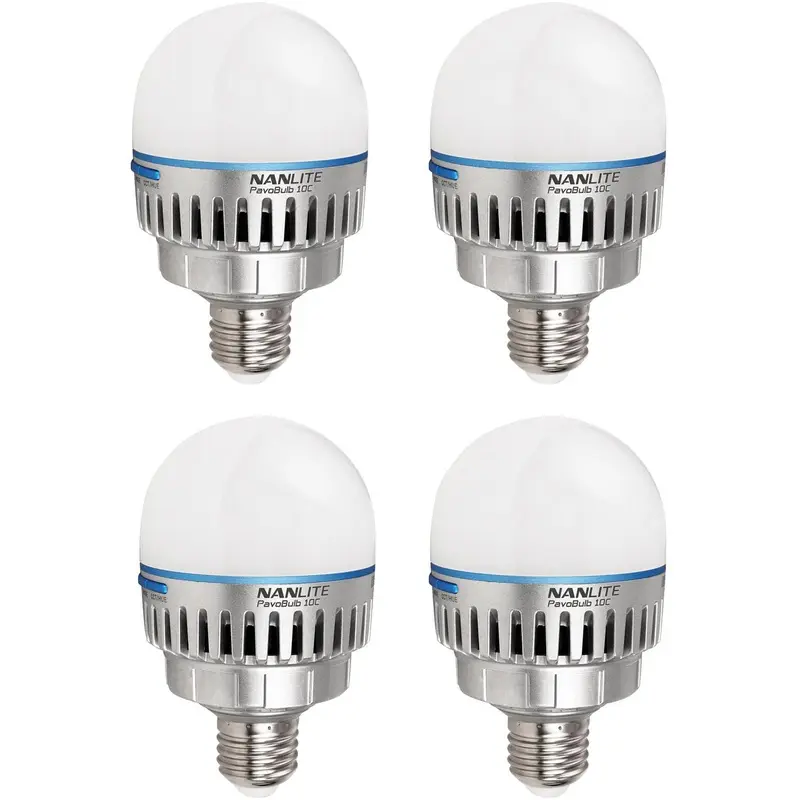 Nanlite PavoBulb 10C Bi-Colour RGBWW LED Bulb (4-Light Kit)