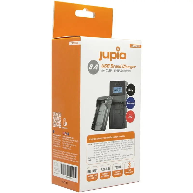 Jupio USB Charger Kit - Sony / JVC / Samsung Batteries