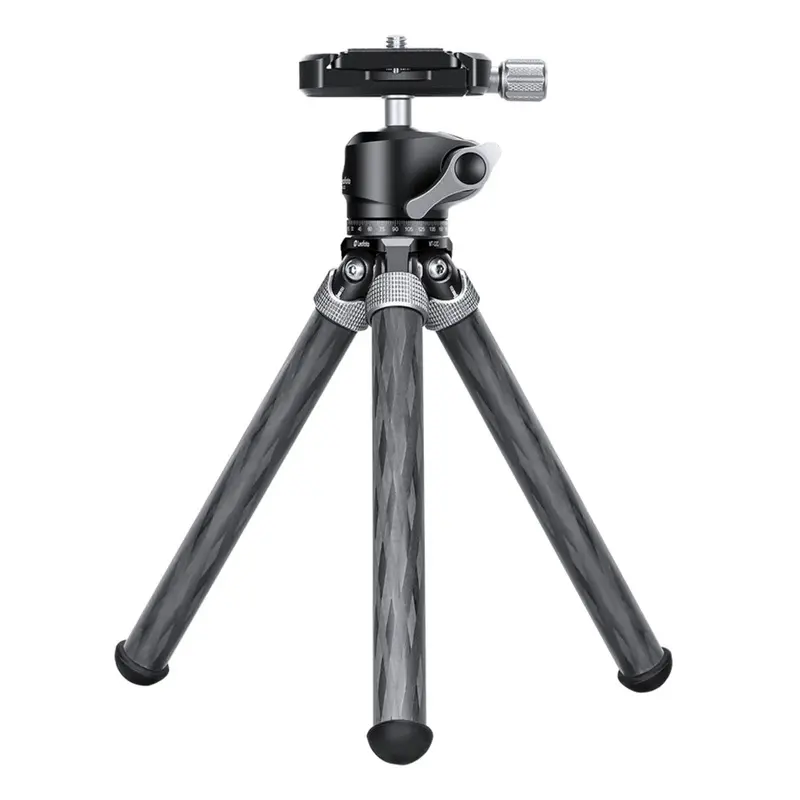 Leofoto MT-02C Mini Carbon Fibre Table top Tripod W- LH-22 Ball Head - Wood