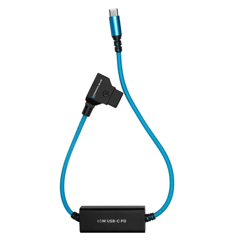 Kondor Blue D-Tap to USB-C Power Delivery Cable (40cm) - Blue