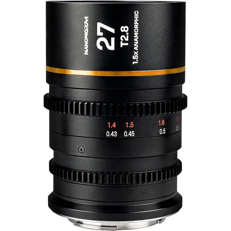 Laowa Nanomorph 27mm T2.8 1.5x S35 Anamorphic Lens (Micro Four Thirds, Amber Flare)