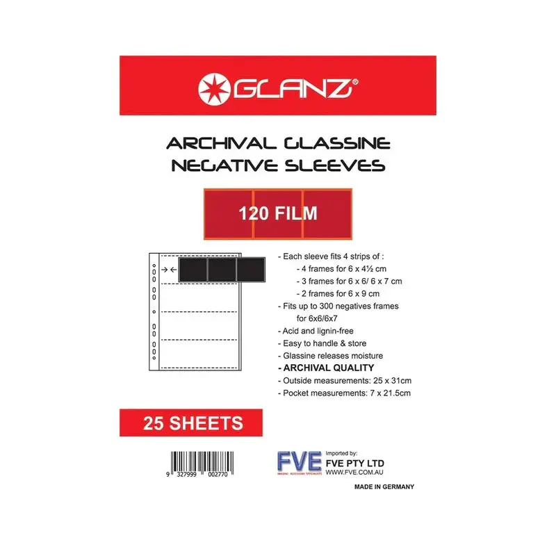Glanz 6x6cm Glassine Negative Sleeves