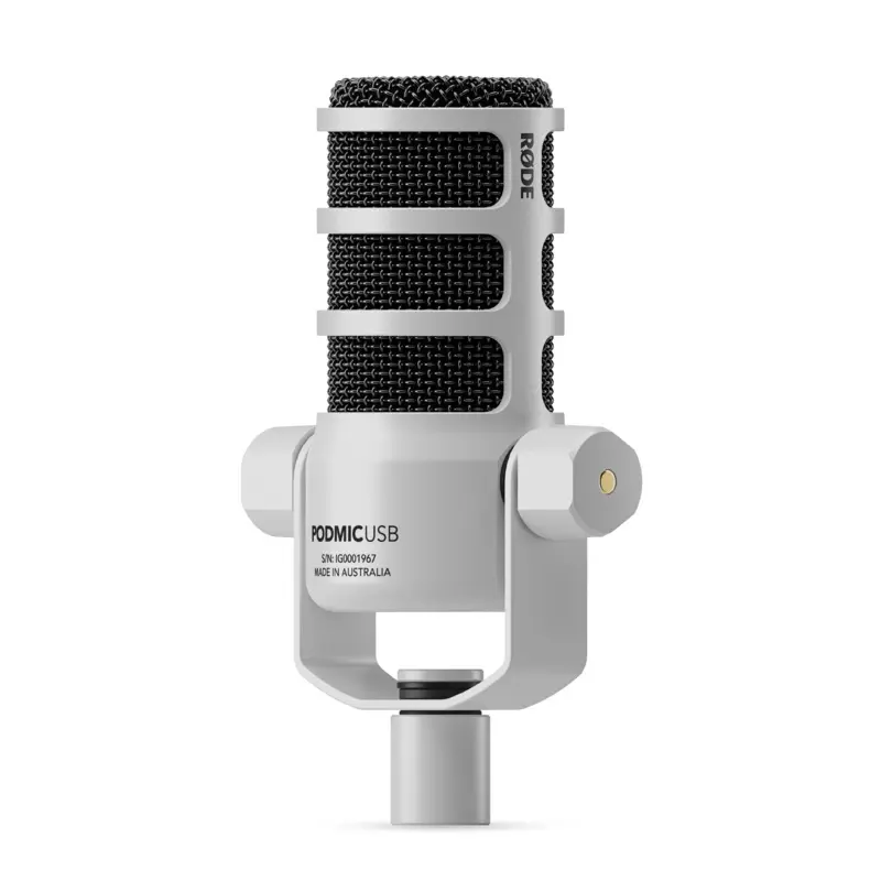 Rode Podmic USB Dynamic Podcasting Microphone (White)