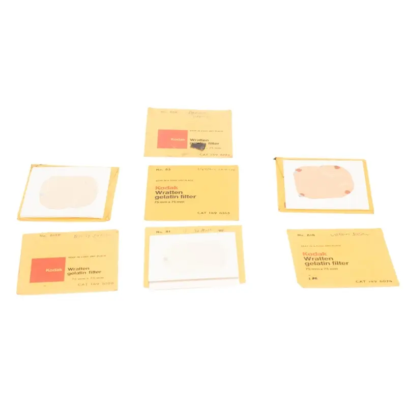 Kodak Wratten Filter Set Of 6 81B X2, 81EF, 85, 85C, 81 (Second Hand)