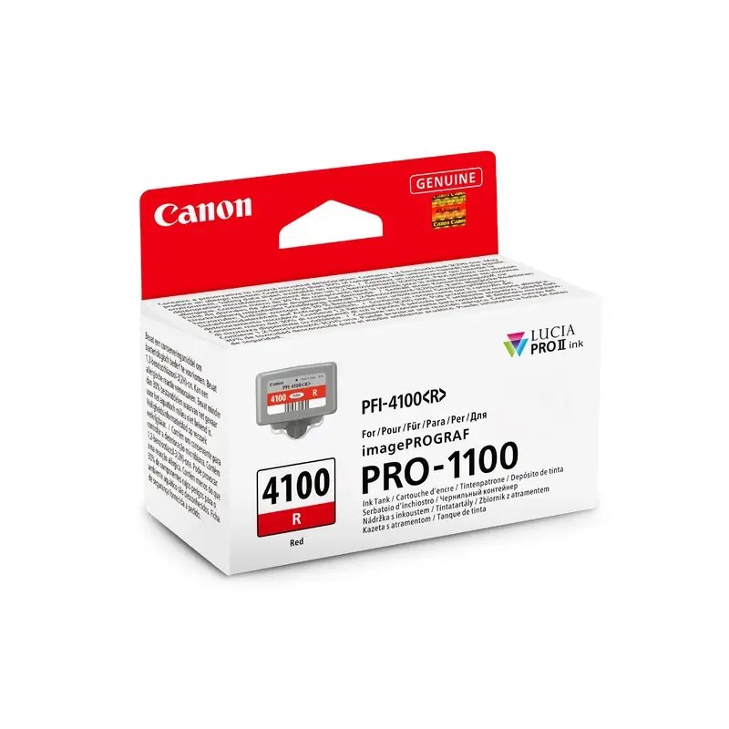 Canon PFI-4100 R Red Pigment Ink Tank (80ml) for PRO-1100