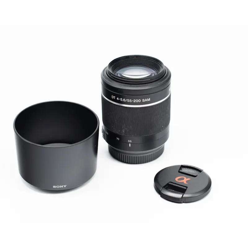 Sony DT 55-250mm SAM f/4-5.6 Lens w/Caps & Hood (Second Hand)