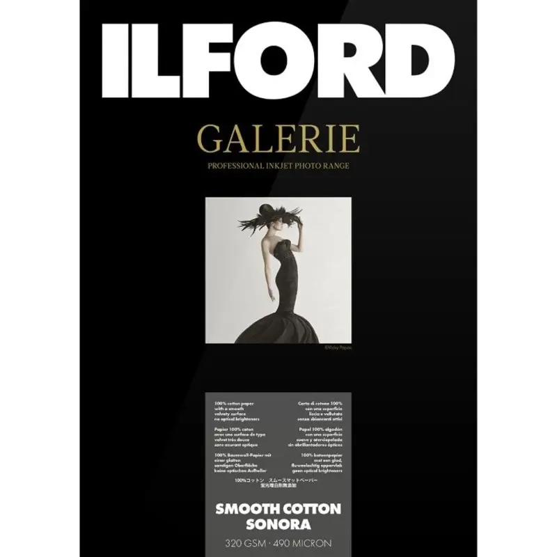 Ilford Galerie Smooth Cotton Sonora 320GSM A3+ 25 Sheets